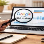 Latest Google SEO update 2026 concept with SEO analysis and ecommerce website