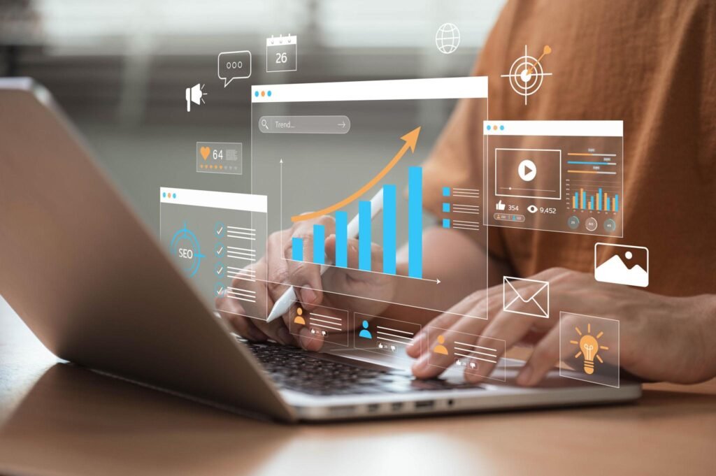 SEO expert working on search engine optimization strategy